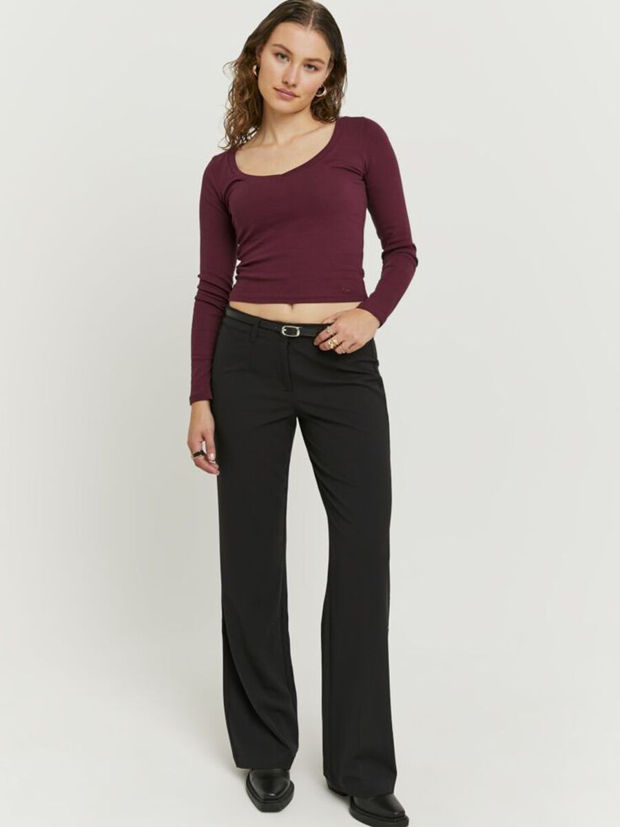Pantaloni neri regular fit_0