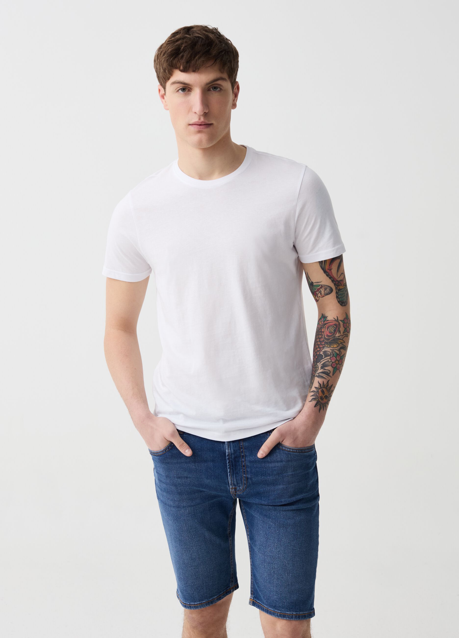 Ovs Bermuda slim fit in denim cinque tasche