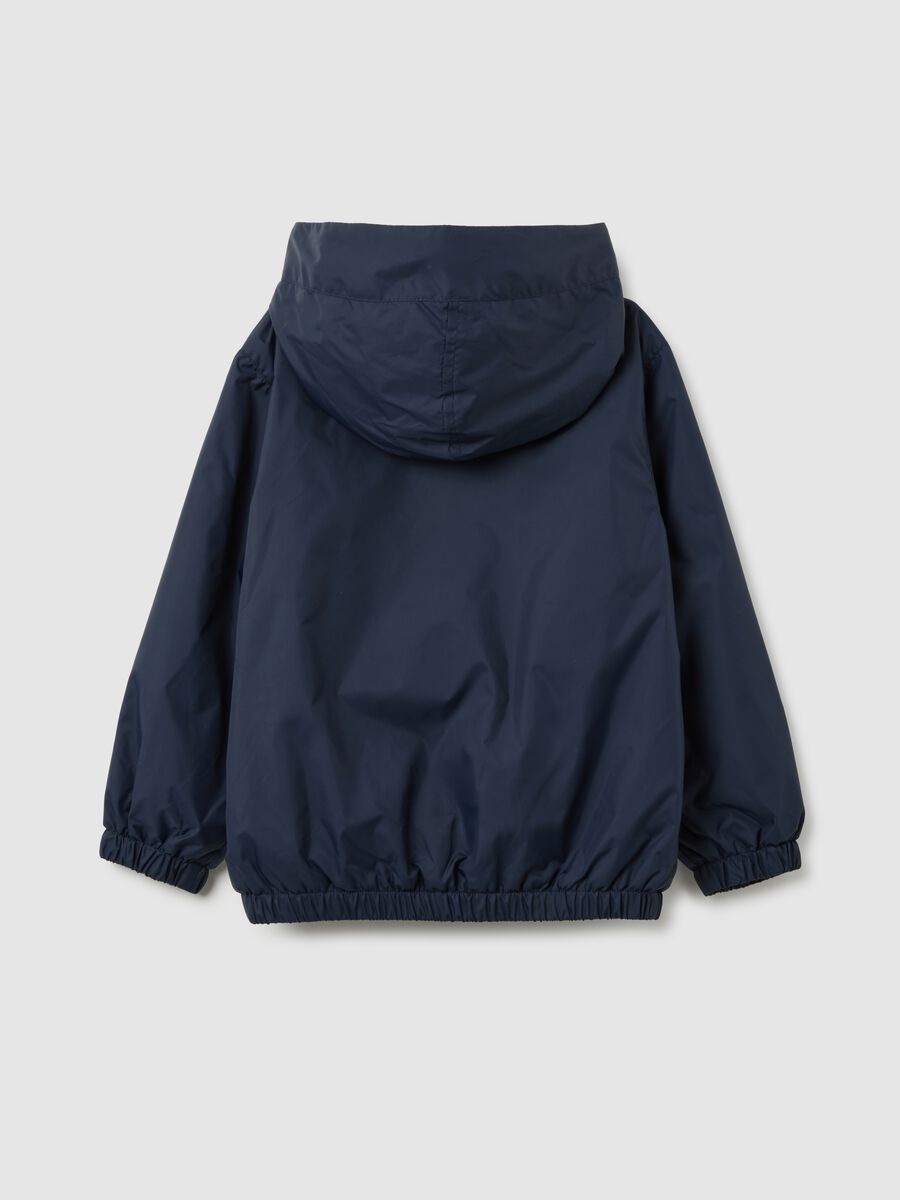 Regular fit blue fabric kids' jacket_1