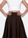 Brown midi skirt with asymmetric hem_3
