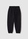 Kids' black jogger trousers in pure cotton regular fit_1