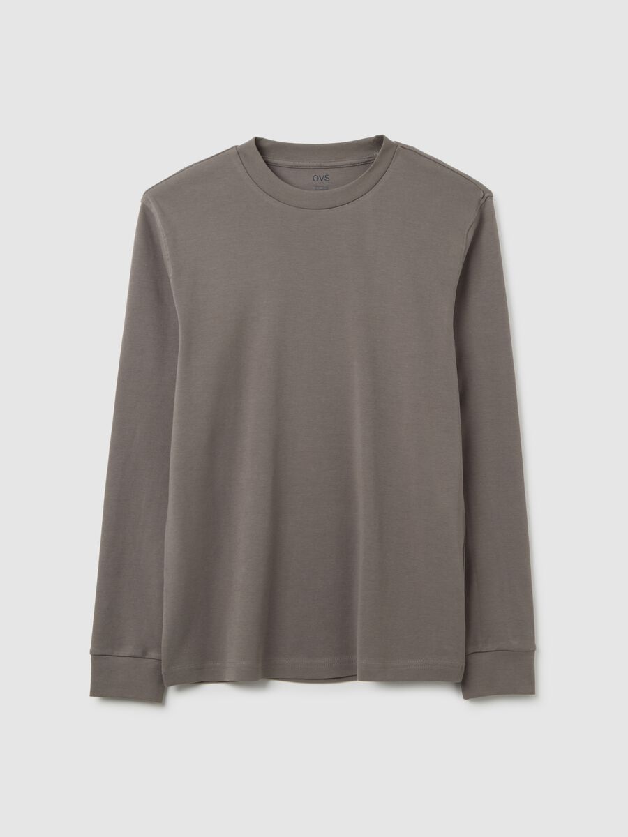 Boys' Long Sleeve Grey Pure Cotton Shirt_0