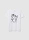 White pure cotton regular fit t-shirt with floral print_4