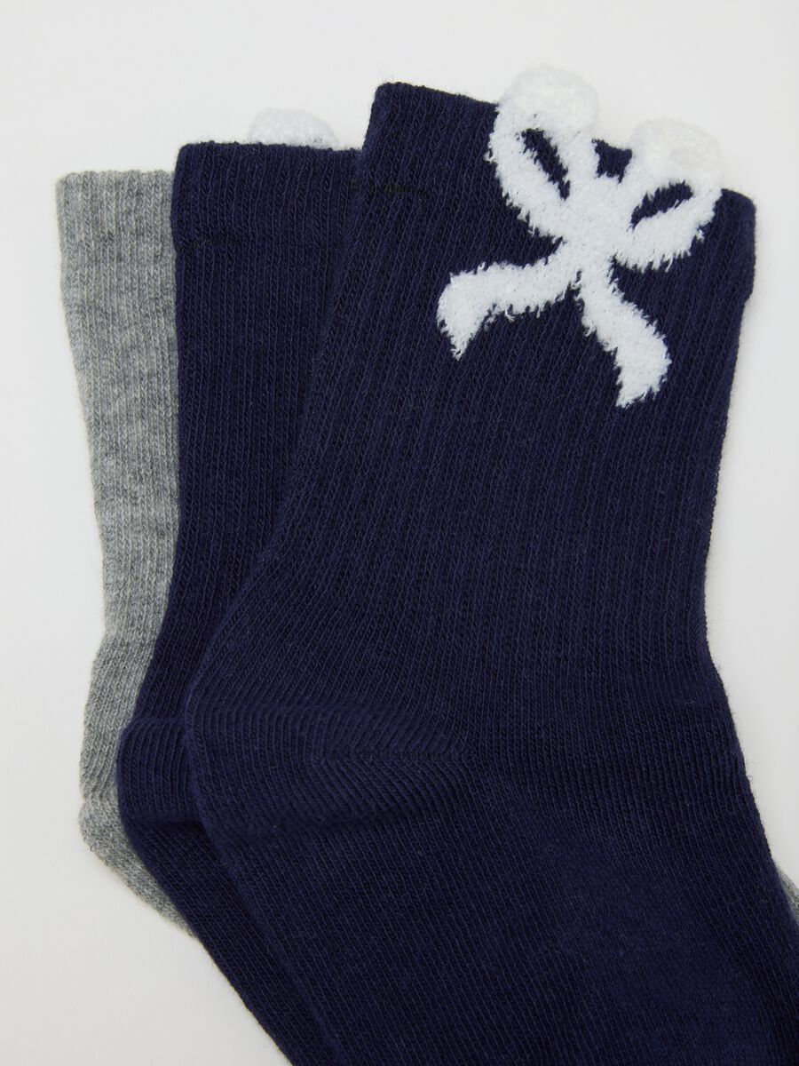Girls' Multicolour Cotton Stretch Socks Set_1
