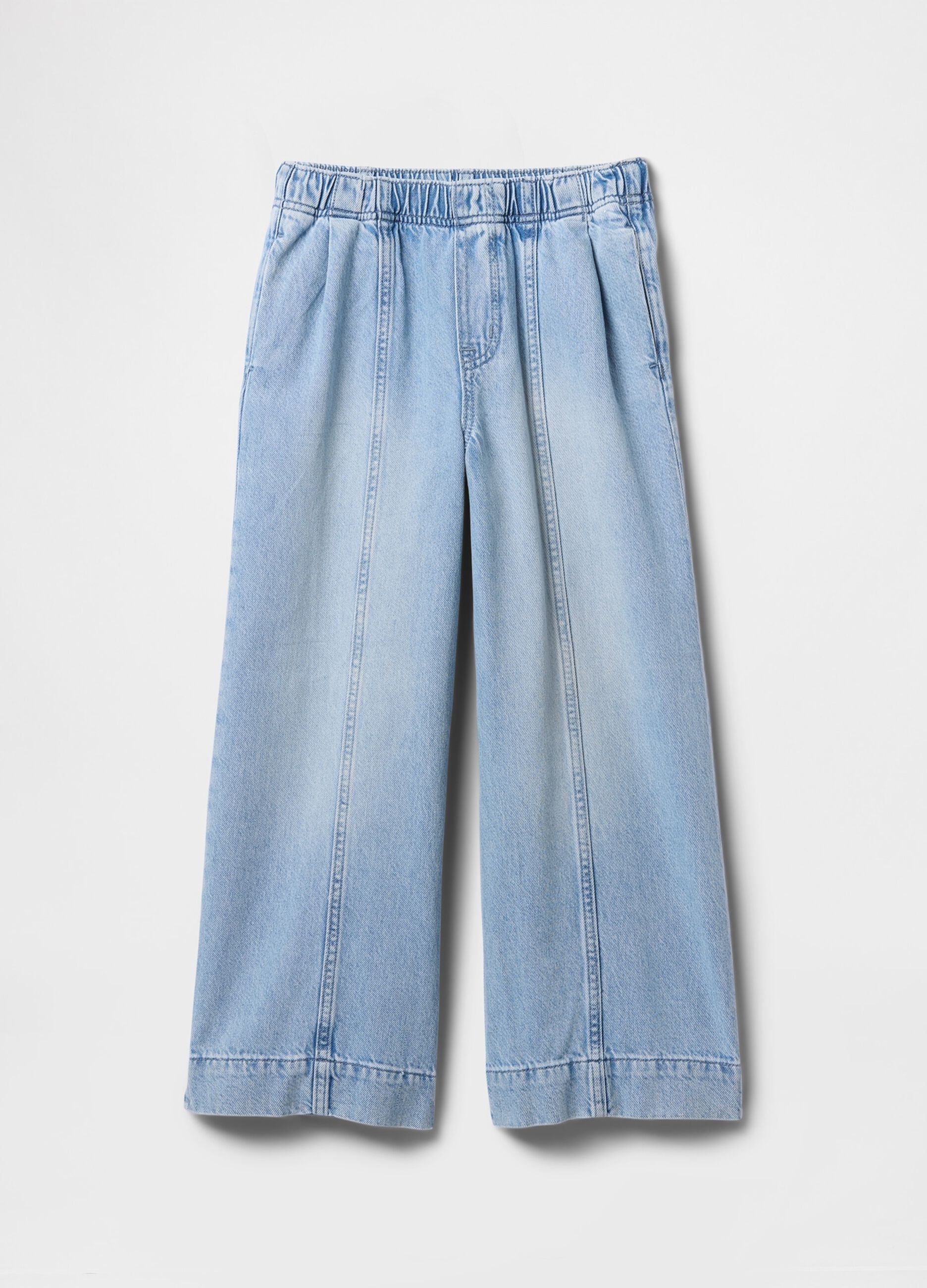 Wide-Leg Denim Trousers GAP Kids