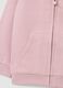 Pink pure cotton girl's regular fit hoodie with zip_3