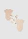 Baby girl's beige pure cotton bodysuit tripack_1