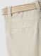 Children's beige regular fit linen-viscose blend trousers_3