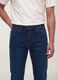 Dark blue slim-fit jeans in a cotton-viscose blend_3