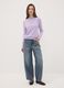 Maglia viola girocollo regular fit a maniche lunghe_1