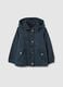 Girls' blue cotton blend jacket with regular fit_3