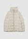 Beige Quilted Jacket Regular Fit_4