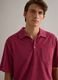 Red cotton-blend polo shirt_1