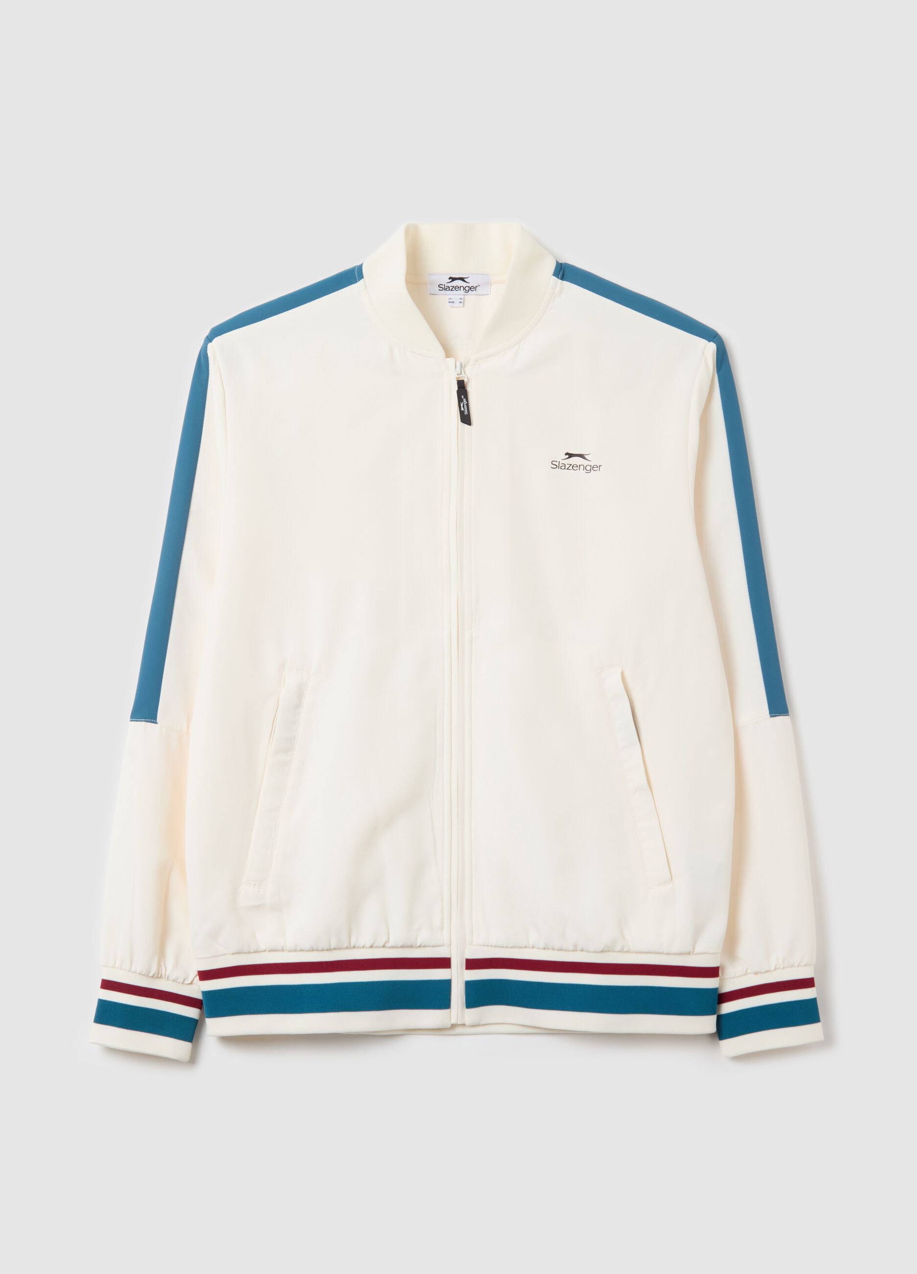SLAZENGER full-zip sweatshirt with contrasting edging