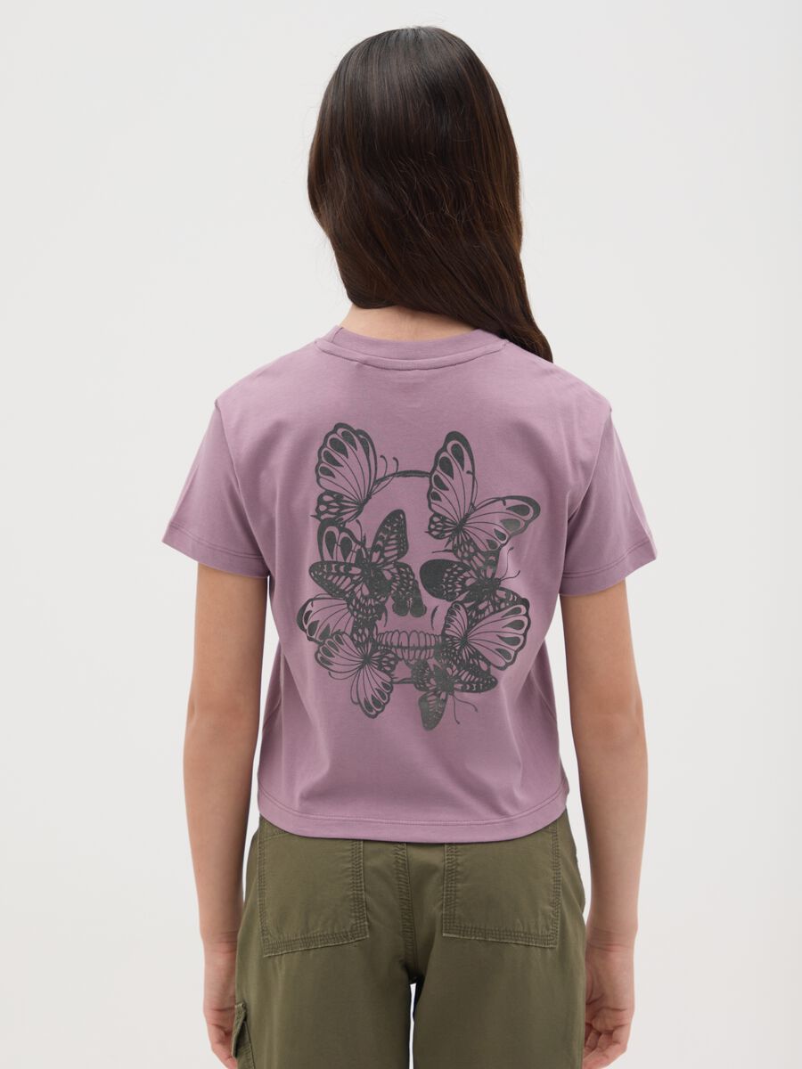 Purple T-shirt with butterfly prints OVS Kids_1