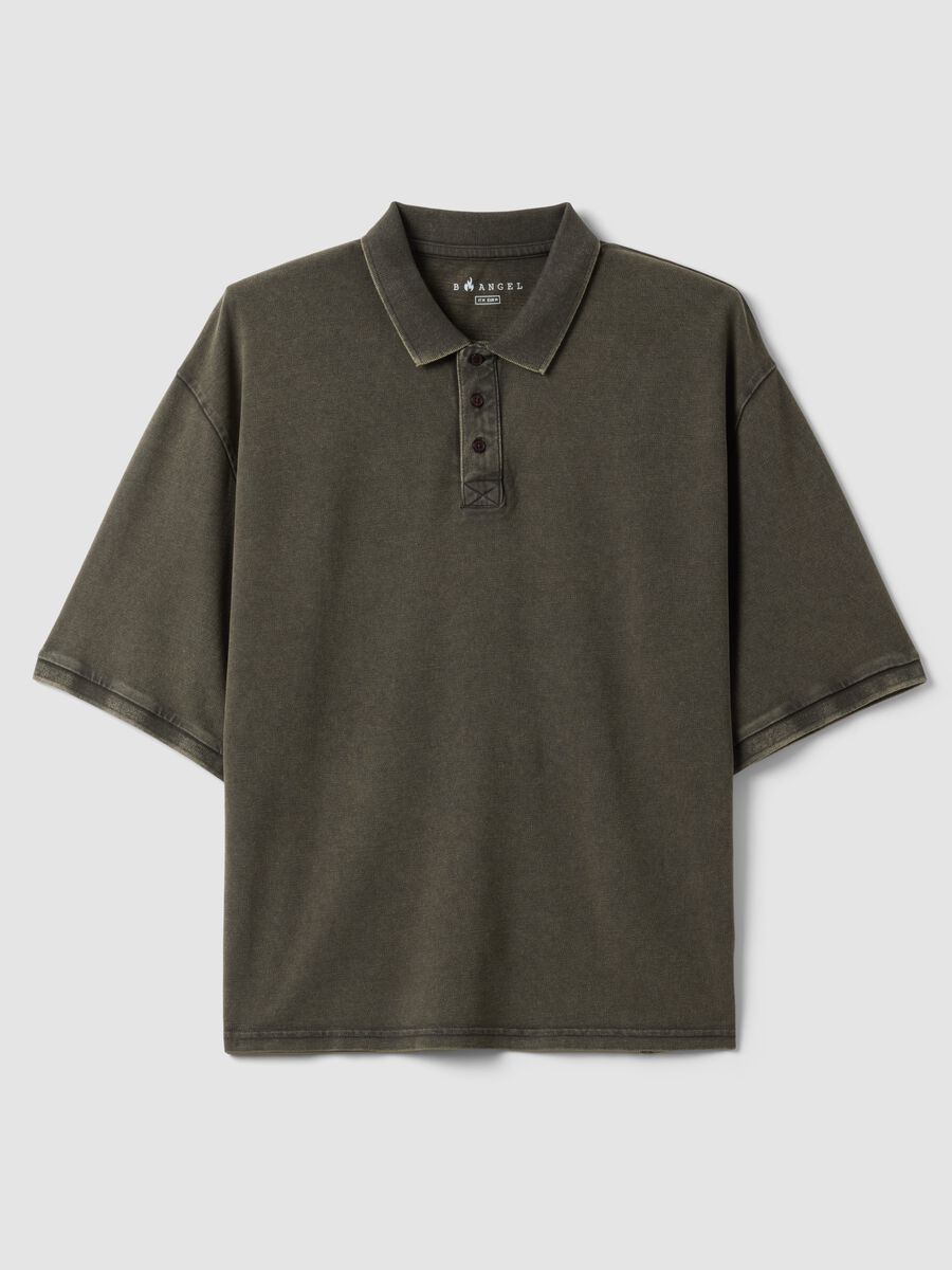 Men's Short Sleeve Green Polo Shirt Regular Fit in Pure Cotton_4