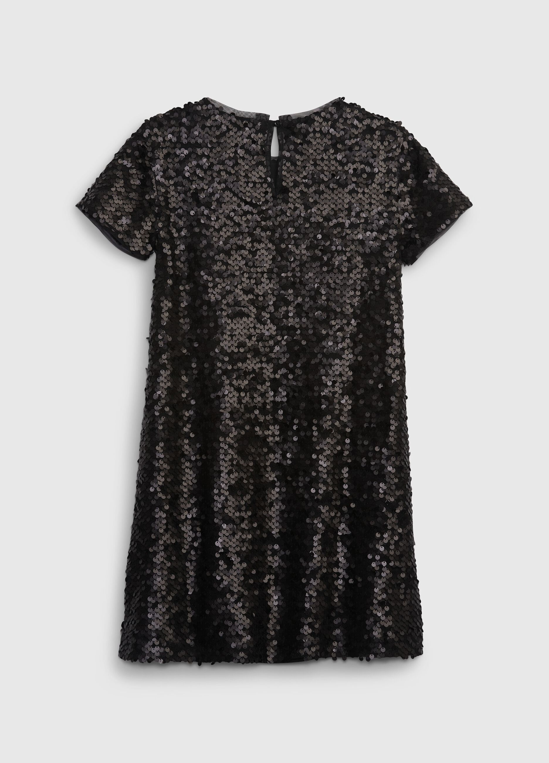 Vestito a maniche corte con paillettes 