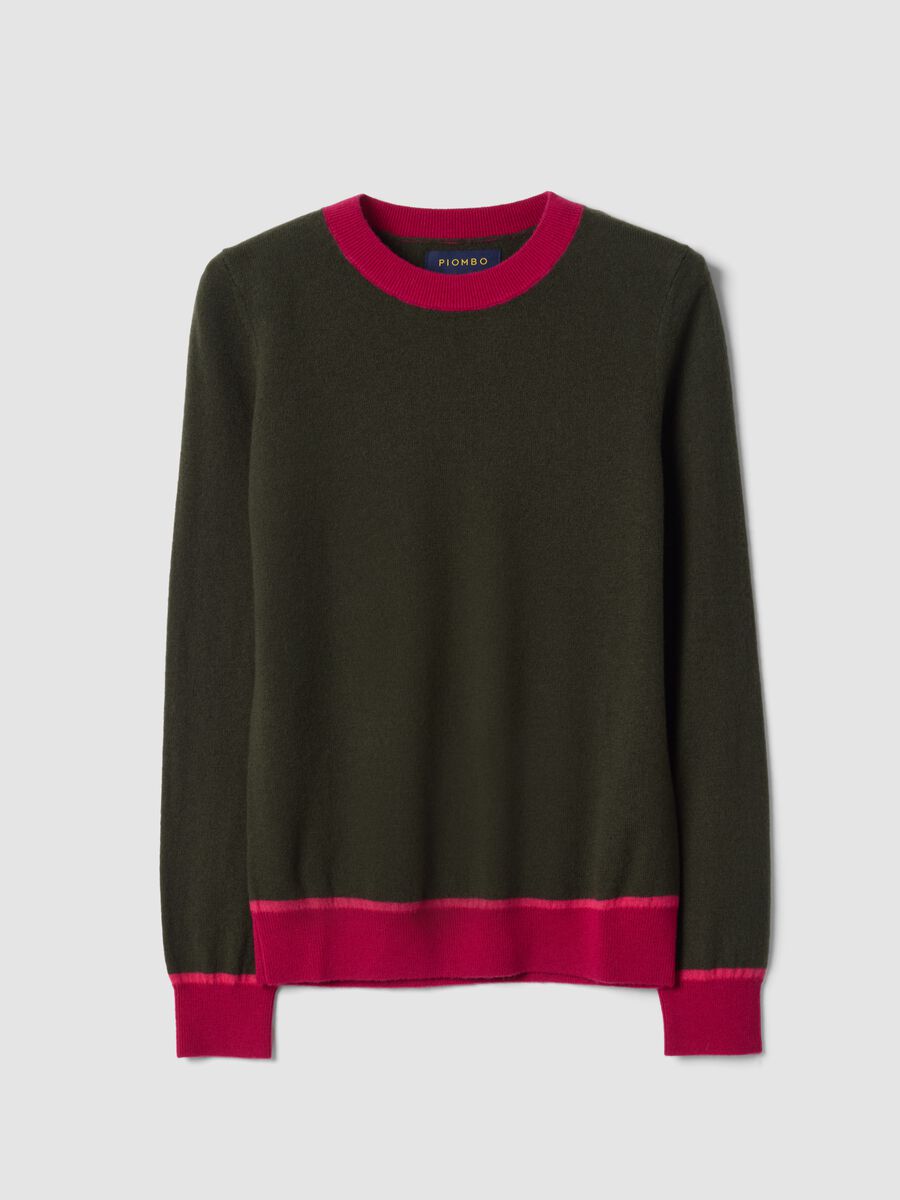 Green pure wool crew-neck jumper_4