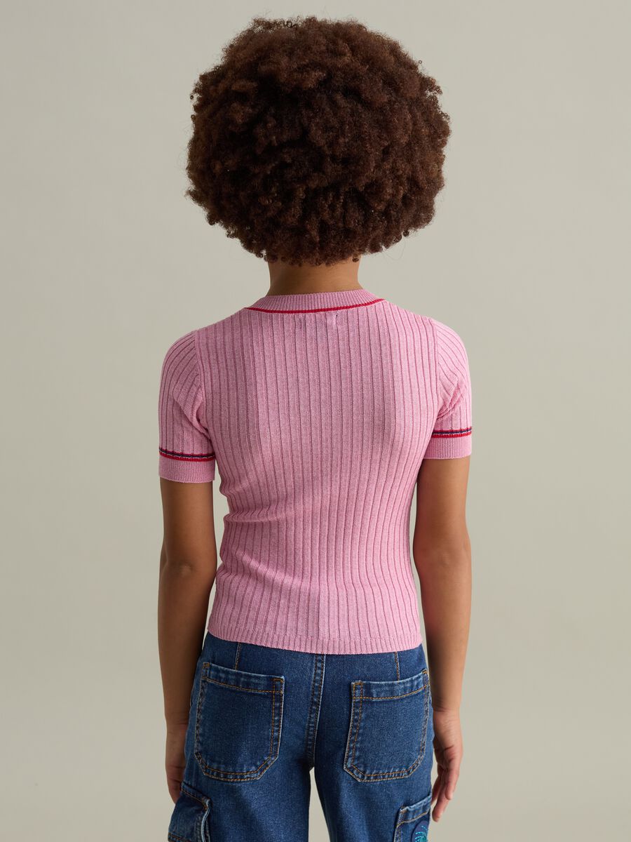 T-shirt in ribbed jersey with lurex_1