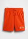 Orange mixed cotton kids shorts regular fit_3