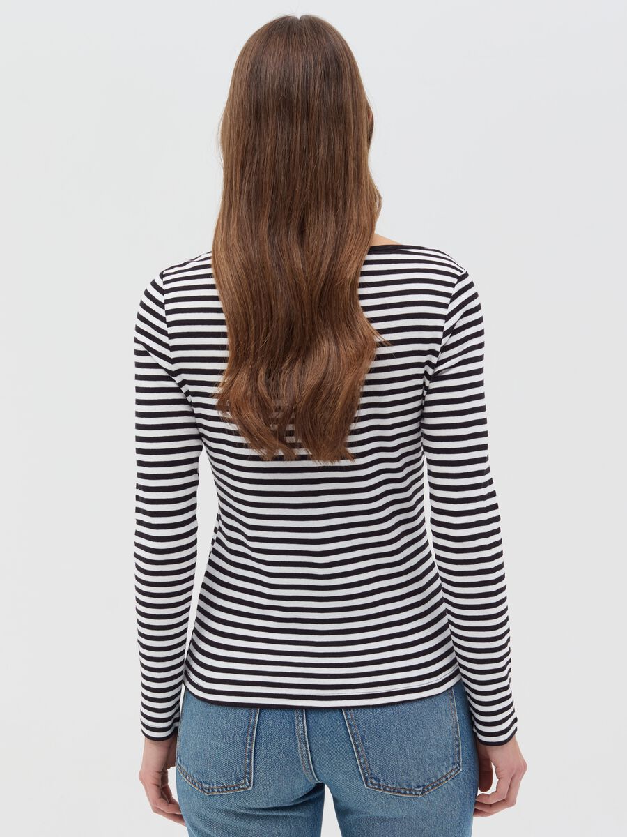 Long-sleeved striped T-shirt_3