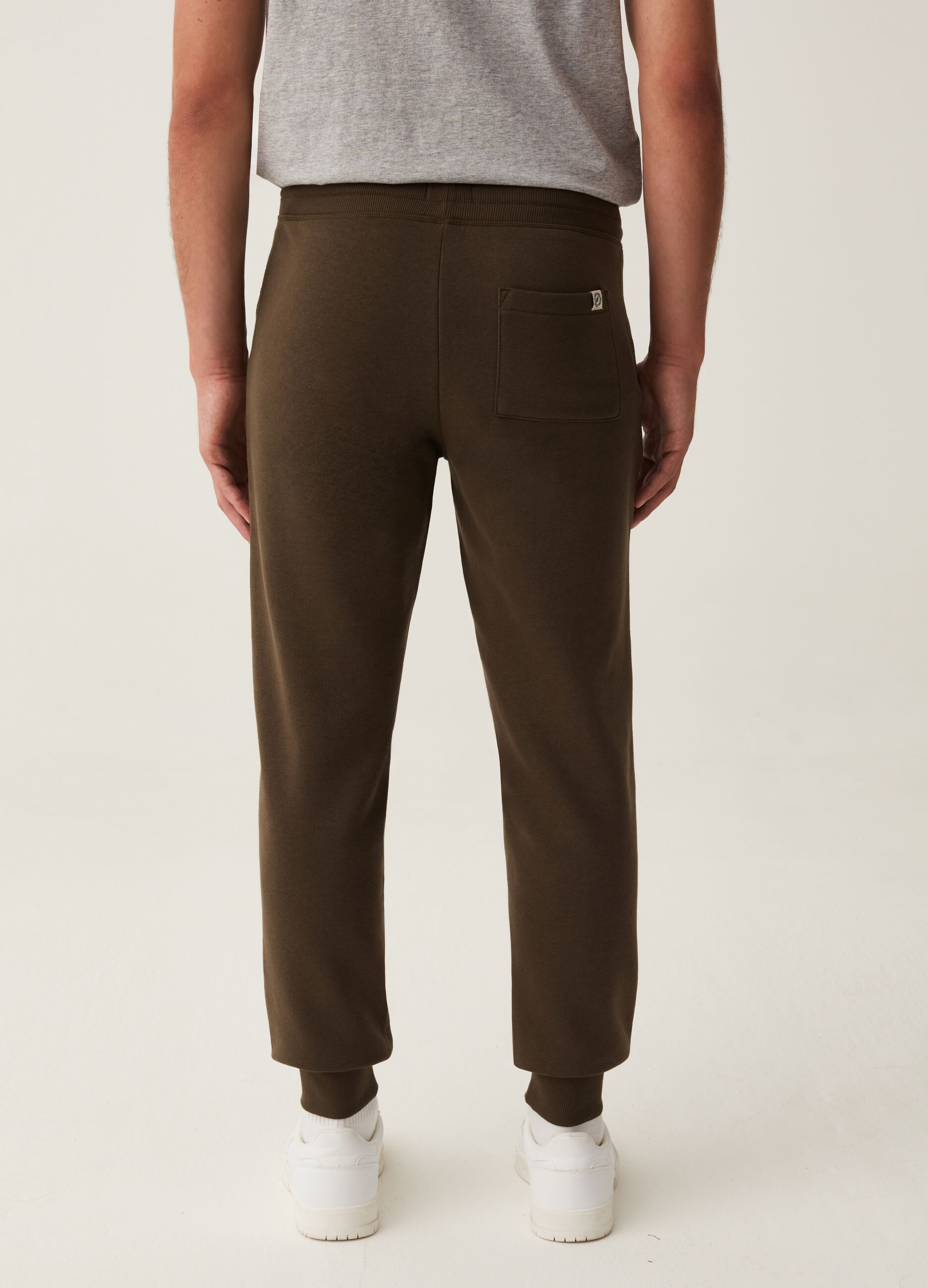 Joggers in felpa con stampa_2