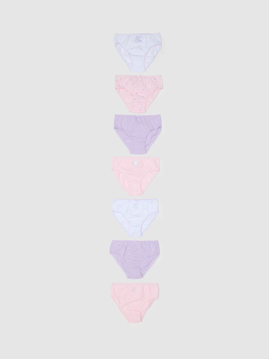 Girls' multipack set of multicolour cotton briefs in regular fit_0