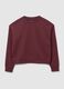 Burgundy cotton blend sweatshirt with regular fit_4