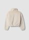 Beige padded jacket, regular fit, with zip_1