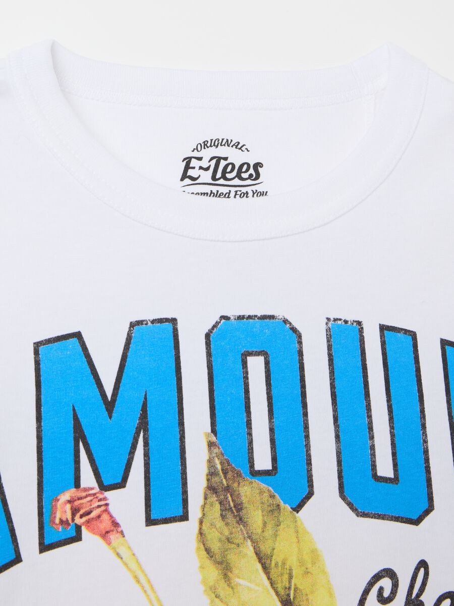 White T-shirt in cotton with "Amour Cherry" print_5