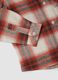 Camicia marrone e rossa a quadri in puro cotone_3