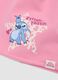 Cappello rosa in cotone elasticizzato jersey con stampa Lilo & Stitch per bambina_2
