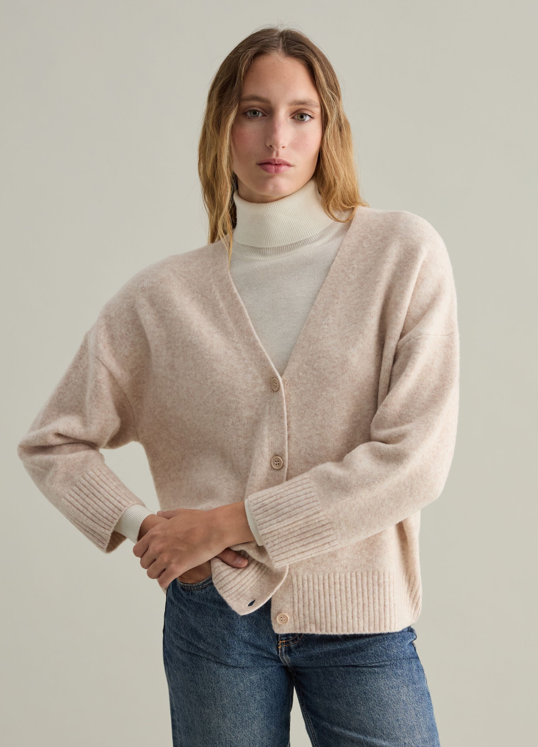 Cardigan donna beige online