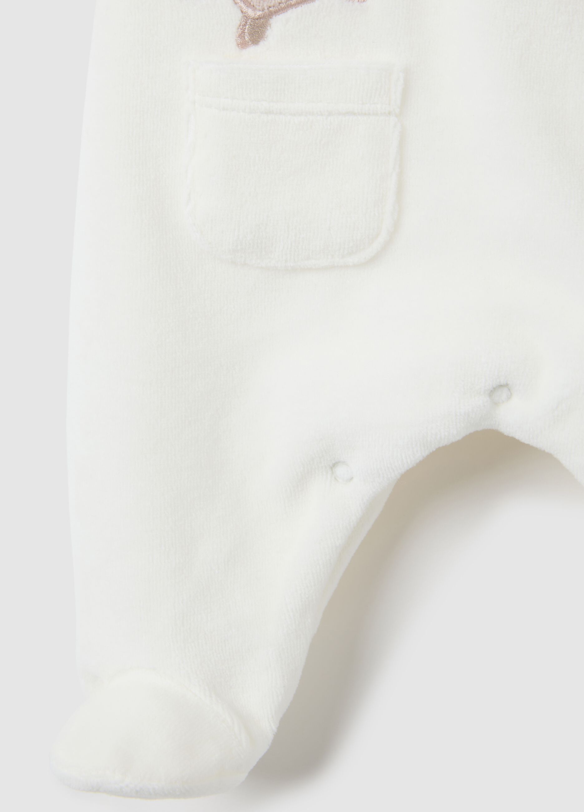 Tutina da neonato in misto cotone bianca