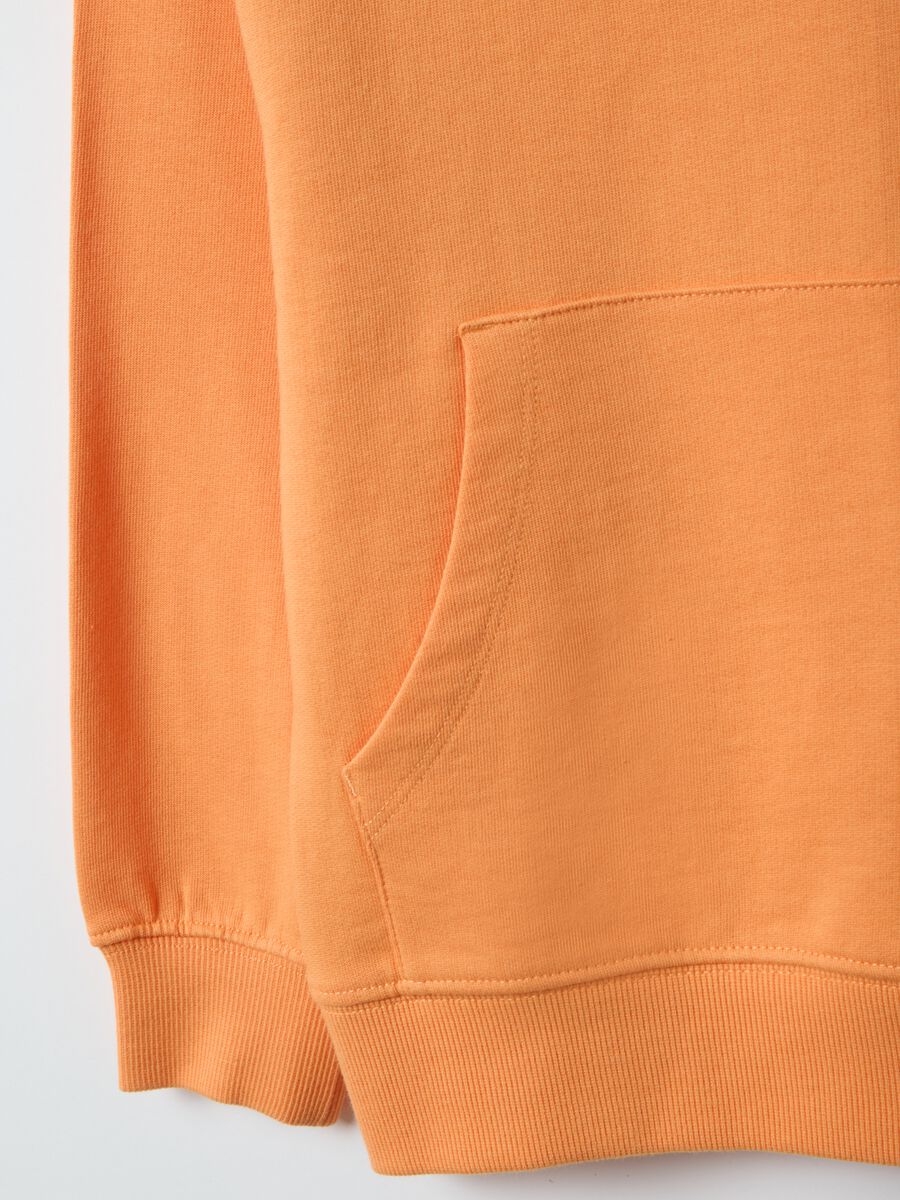 Kids' orange pure cotton sweatshirt with regular fit_3