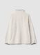 White long-sleeved half-zip pyjama top_2