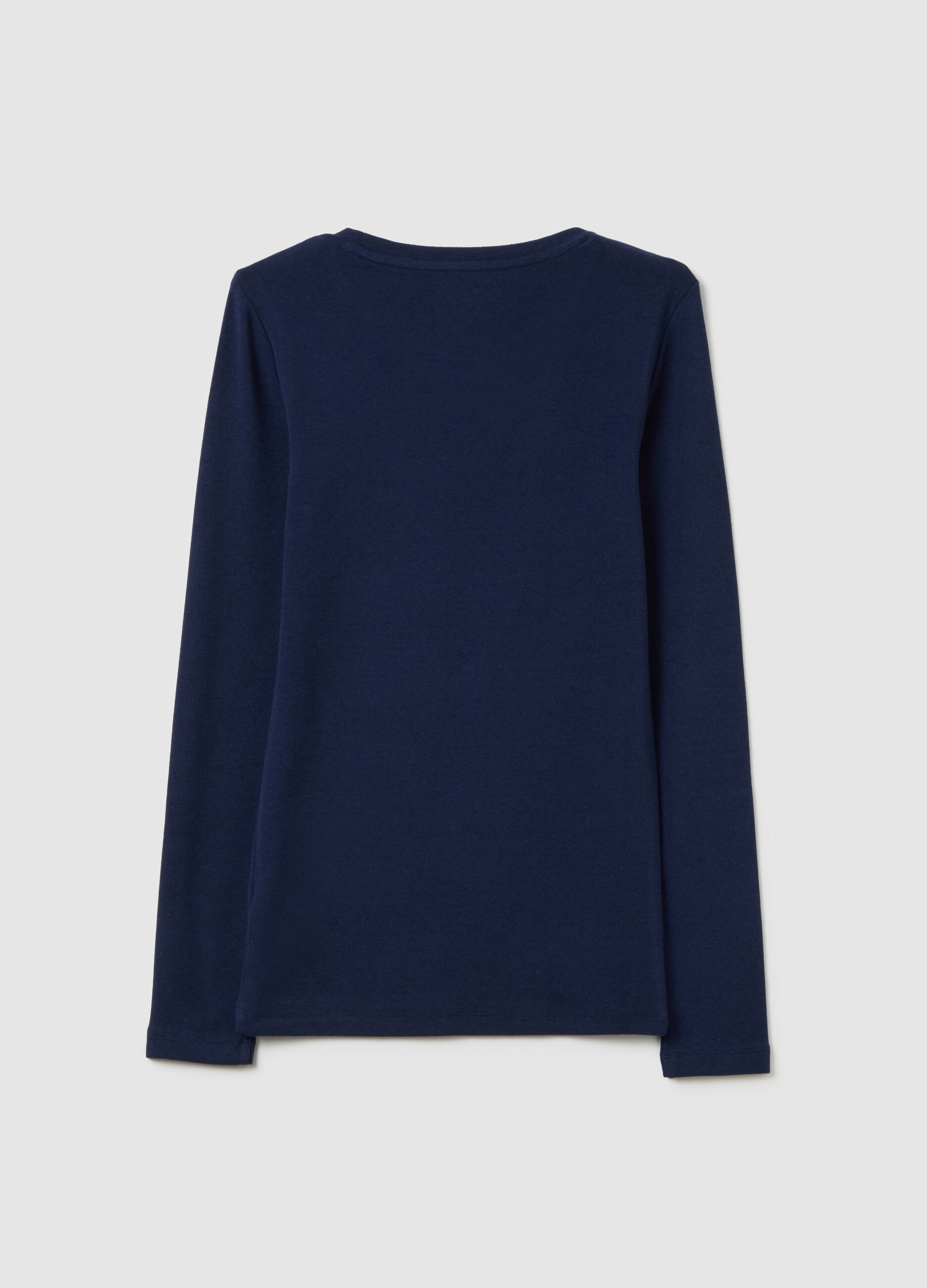 Long-sleeved T-shirt in cotton and modal