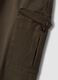 Brown comfort-fit stretch cotton twill cargo trousers_1