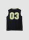 Black sporty V-neck vest_4