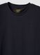 T-shirt nera in cotone organico a maniche corte slim fit_5