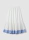 White cotton-linen blend skirt with embroidery_4
