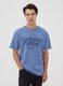 Blue pure cotton Peanuts print T-shirt, relaxed fit_0