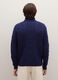 Blue regular fit turtleneck with jacquard pattern_2