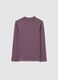 Girl's purple pure cotton regular fit sweater_1