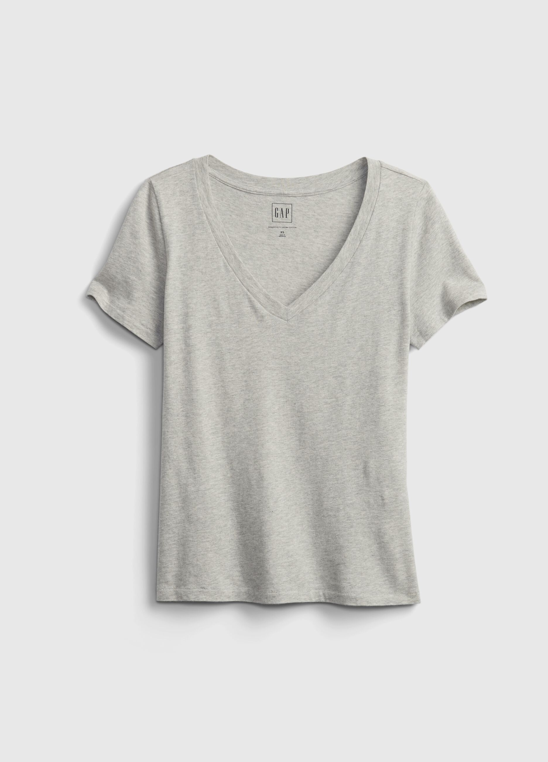 Mélange T-shirt with V neck