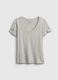 Mélange T-shirt with V neck_2