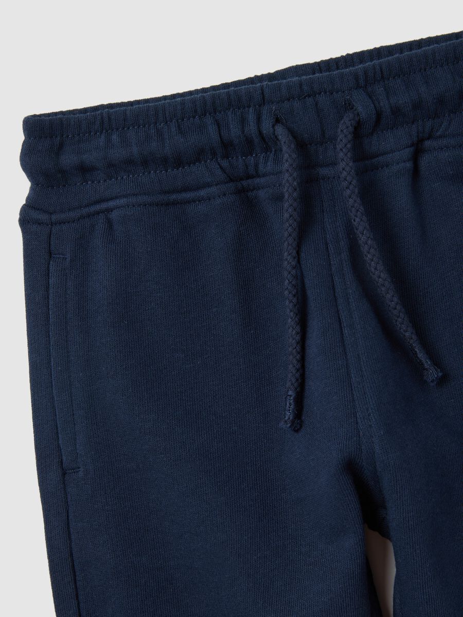 Children's blue pure cotton jogger trousers regular fit_2