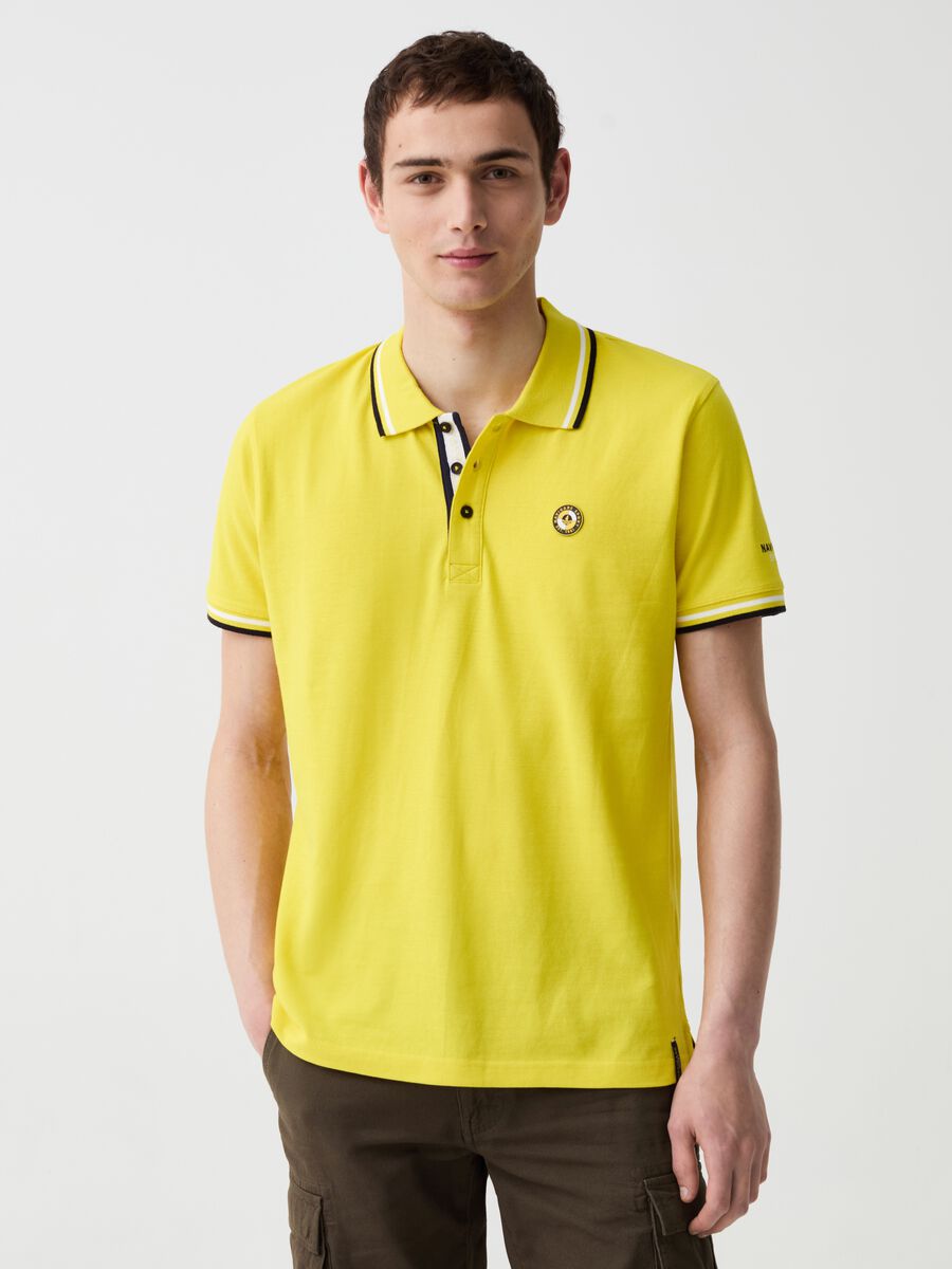 Navigare Sport polo shirt with striped edging_1