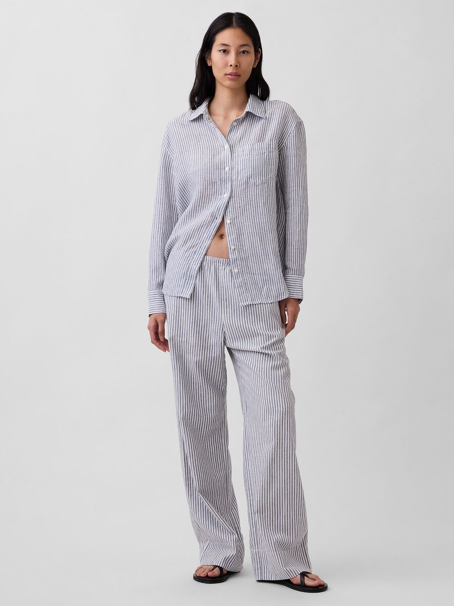 Pure linen striped shirt_2