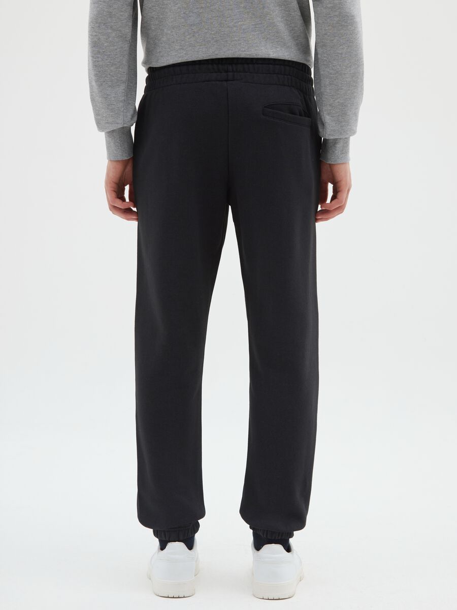 Pantaloni in misto cotone nero con loghi NFL_2